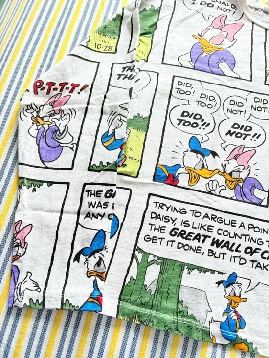 Zara Comic-Strip Crewneck Sweatshirt featuring Donald Duck & Daisy, 100% cotton - Picture 3 of 5